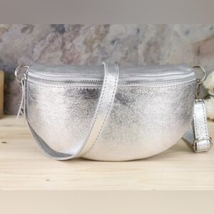 Silver Metallic Women's Bag
